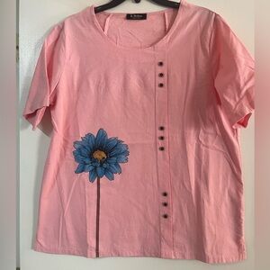 Pink Floral Women's Top